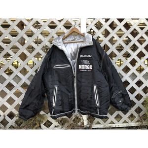 Phenix Norway Alpine Team Ski Jacket Black Silver Men's Sz 52 Reversible 2XL